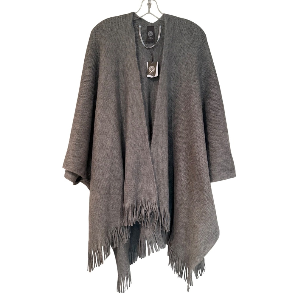 Vince Camuto Feels Like Home Ruana Poncho Women's‎ One Size Gray Boho Western - Picture 3 of 7